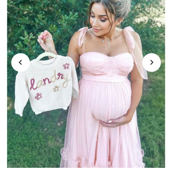 Dresses & Skirts - Light Pink Polka Dot Bow Ruffle Falbala Tie-Shoulder A-line Tulle Princess Maxi